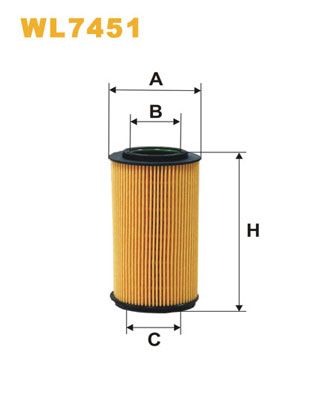 WIX FILTERS alyvos filtras WL7451